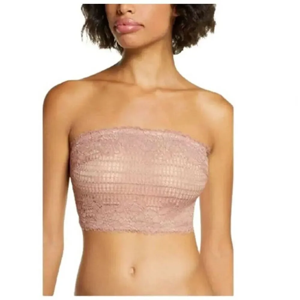Free People Intimately Fp Camila Bandeau Bralette Vintage Rose Size S